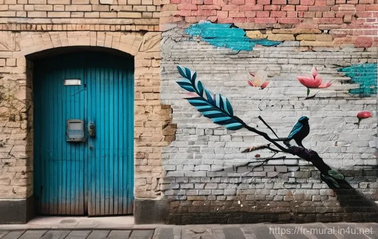 벽화여행의 트렌드 변화 - **Prompt:** A focused mid-shot of a contemporary street artist, male or female, in their 30s-40s, in...